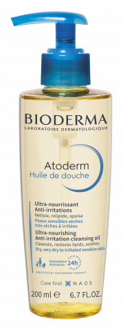 BIODERMA-Produktfoto, Atoderm Huile de douche 200ml, Duschöl für sehr trockene Haut