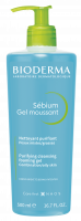 BIODERMA-Produktfoto, Sebium Gel Moussant 500ml, schäumendes Duschgel für ölige Haut