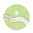Illustration einer Hand gießende Feuchtigkeitscreme, ein wichtiger Schritt in einer  Hautroutine